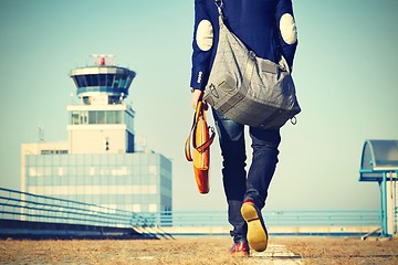 Image showing Handsome man at the airport