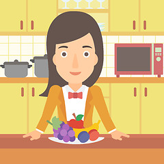 Image showing Woman with healthy food.