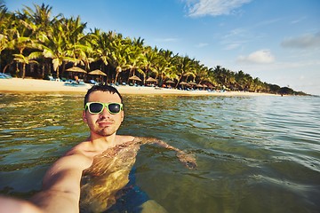 Image showing Selfie from the sea