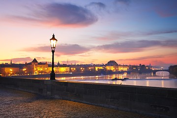 Image showing Prague at the sunrise