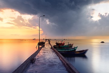 Image showing Fishing village