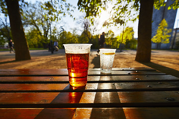 Image showing Refreshment in the garden