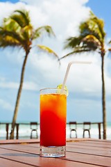 Image showing Drink on the beach