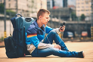 Image showing Young traveler