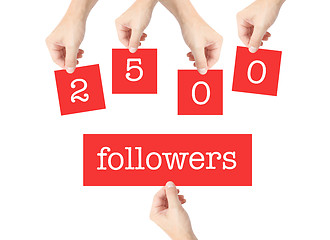 Image showing 2500 followers