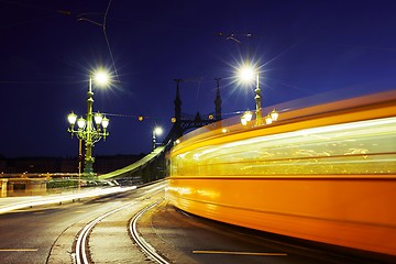 Image showing Tram on Liberty Bridge 