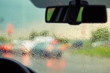 Image showing Rainy day on the road