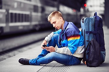 Image showing Young traveler