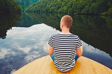 Image showing Vacation trip on the river