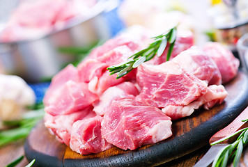 Image showing raw meat with spice