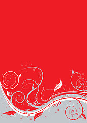 Image showing floral twist red