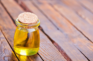 Image showing oil in glass bottle