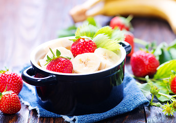 Image showing strawberry with banana