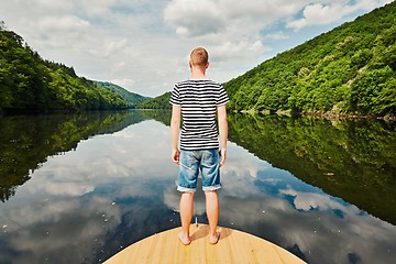 Image showing Vacation trip on the river