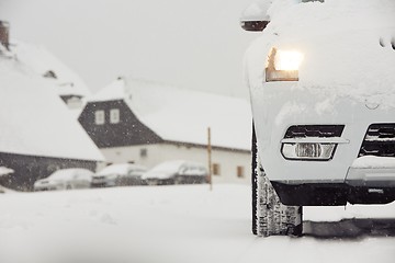 Image showing Car on winter road