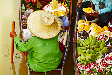 Image showing Traditional floating market 