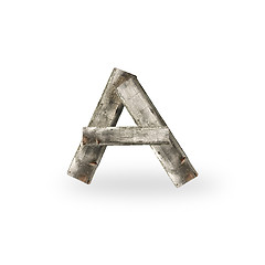 Image showing Wooden letter A