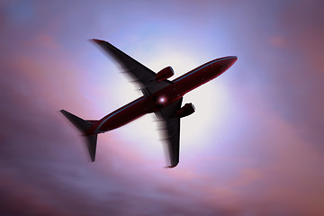 Image showing silhouette of a plane