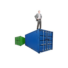 Image showing Shipping businessman