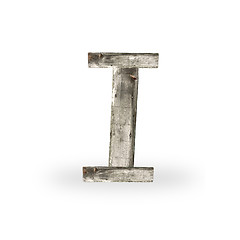 Image showing Wooden letter I