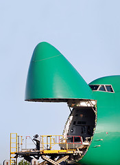 Image showing Boeing being loaded with cargo