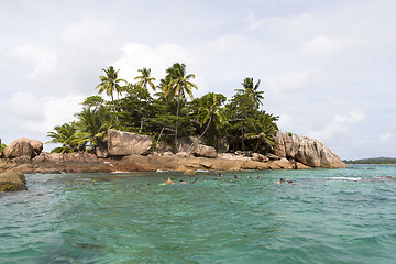 Image showing Diving spot at tropical island St. Pierre, Seychelles