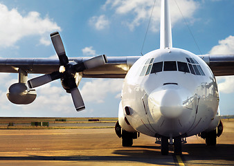 Image showing plane parked at the airport