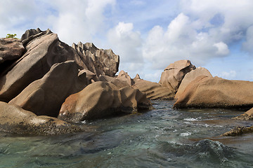 Image showing Granite coast at tropical island St. Pierre, Seychelles