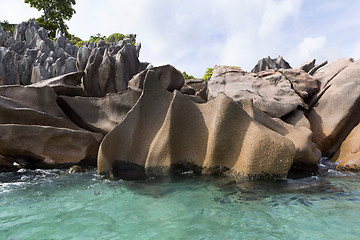 Image showing Granite coast at tropical island St. Pierre, Seychelles