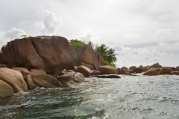Image showing Granite coast at tropical island St. Pierre, Seychelles