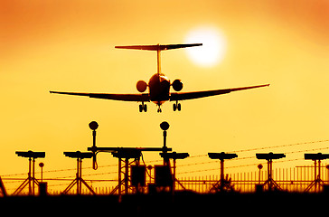 Image showing Aircraft landing