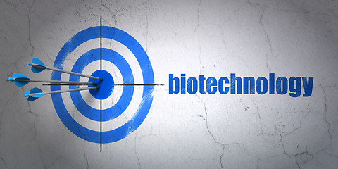 Image showing Science concept: target and Biotechnology on wall background