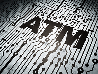 Image showing Money concept: circuit board with ATM