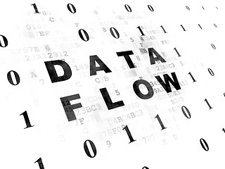 Image showing Information concept: Data Flow on Digital background