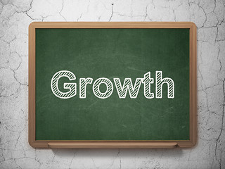 Image showing Business concept: Growth on chalkboard background