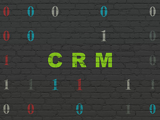Image showing Finance concept: CRM on wall background