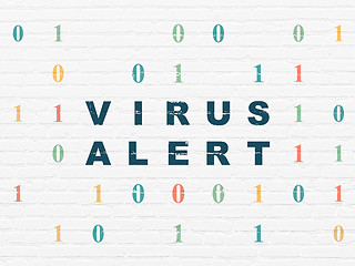 Image showing Safety concept: Virus Alert on wall background