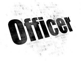 Image showing Law concept: Officer on Digital background