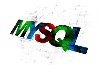 Image showing Programming concept: MySQL on Digital background