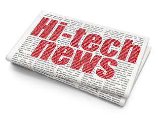 Image showing News concept: Hi-tech News on Newspaper background