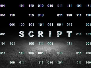 Image showing Programming concept: Script in grunge dark room