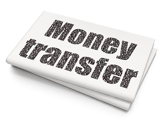 Image showing Money concept: Money Transfer on Blank Newspaper background