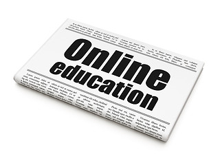 Image showing Education concept: newspaper headline Online Education