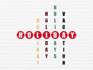 Image showing Holiday concept: Holiday in Crossword Puzzle