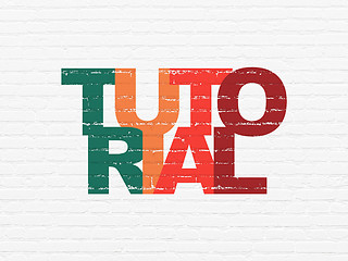 Image showing Education concept: Tutorial on wall background