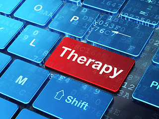 Image showing Medicine concept: Therapy on computer keyboard background