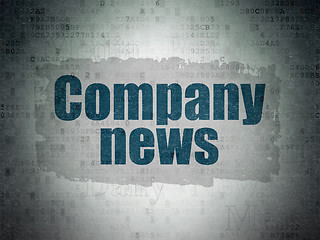 Image showing News concept: Company News on Digital Data Paper background