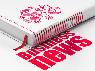 Image showing News concept: book Finance Symbol, Business News on white background