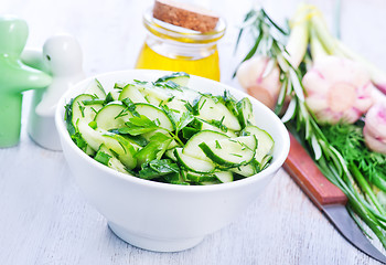 Image showing salad with cucumber