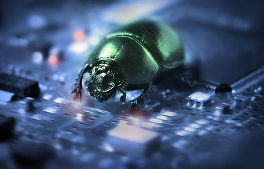 Image showing Bug on a computer chip